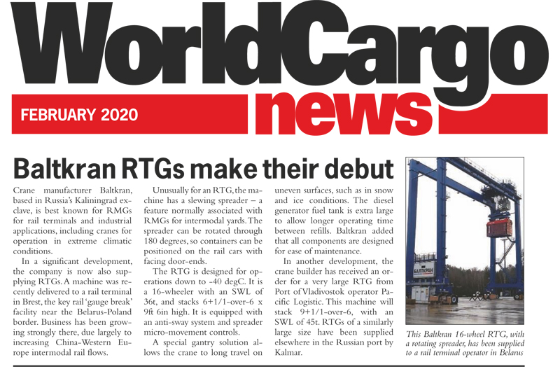 WorldCargo News RTG Baltkran